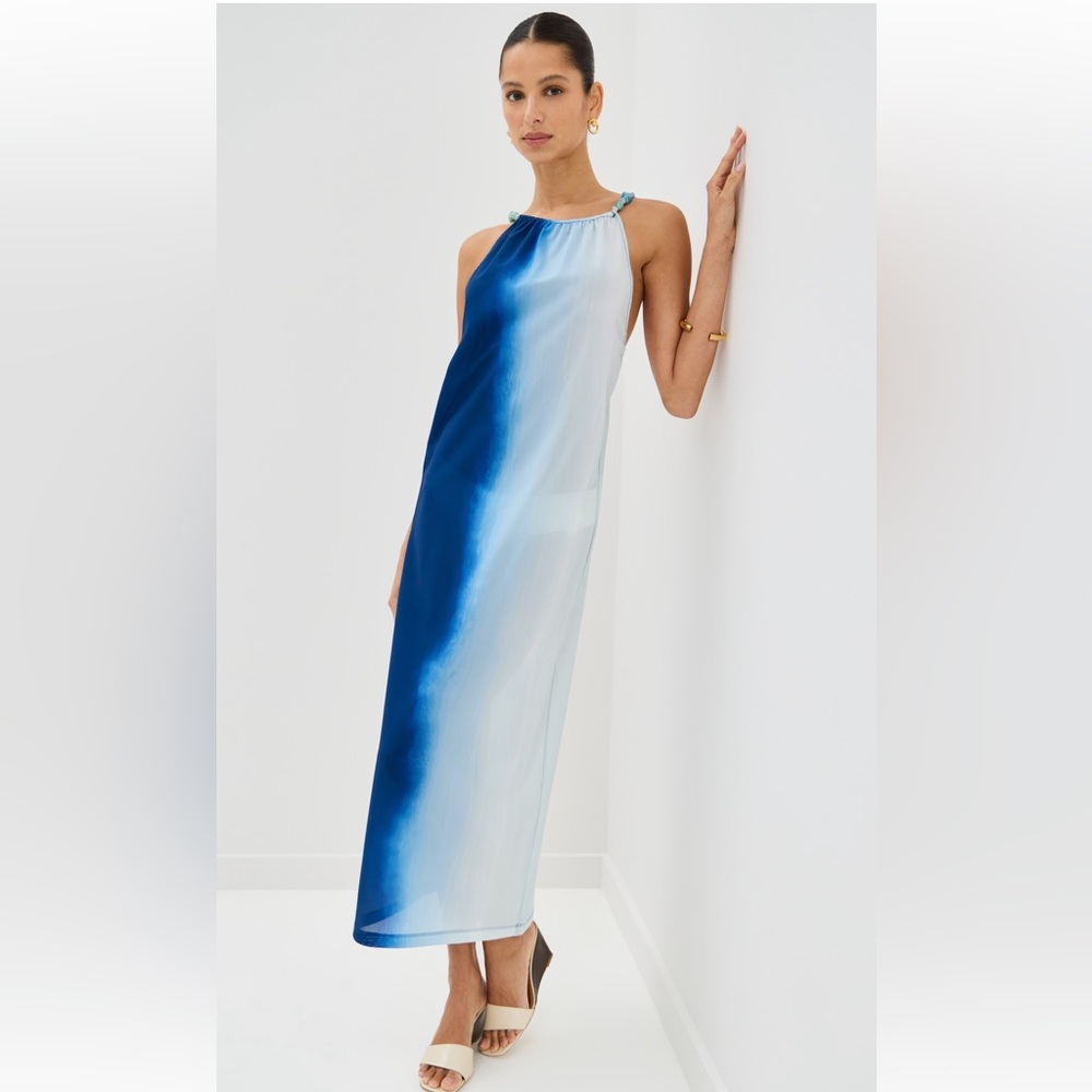 NWT STAUD Blue and White Swim Coverup